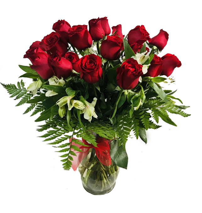 10 ROSAS EN VIDRIO
